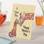 Moederdag Giraffes voetteken Reclamebord Met Voetstuk (Insitu)