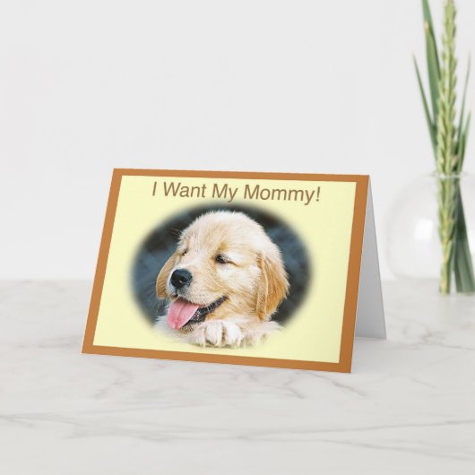 Moederdag Golden Retriever Kaart (Voorkant)