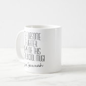 Moederdag Grappig zwart en wit van dochter Koffiemok (Voorkant links)