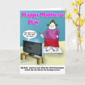 moederdag grappige kaart (Gele Bloem)