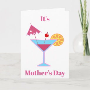 Moederdag Grappige Ontspan Martini Cocktail Feestdagen Kaart
