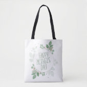 moederdag Green Leaves Wreath | Canvas tas (Voorkant)