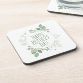 Moederdag Green Leaves Wreath | ONDERZETTER (Linkerzijde)