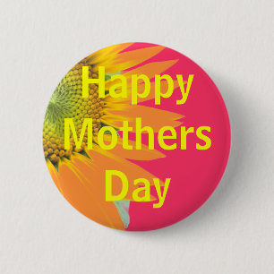 Moederdag groet ronde button 5,7 cm