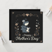 Moederdag groeten kaart (Voorkant / Achterkant in situ)