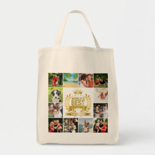 Moederdag Grootmoeder 12 Foto Collage Tote Bag