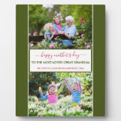 Moederdag Grote Grootmoeder 2 Foto gepersonaliseer Fotoplaat (Voorkant)