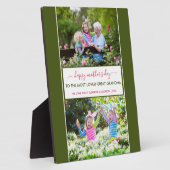 Moederdag Grote Grootmoeder 2 Foto gepersonaliseer Fotoplaat (Zijkant)