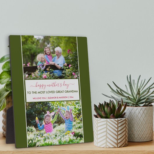 Moederdag Grote Grootmoeder 2 Foto gepersonaliseer Fotoplaat