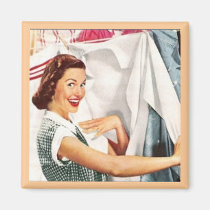 MOEDERDAG HAPPY HOUSEWIFE WASDAG RETRO MAGNET MAGNEET