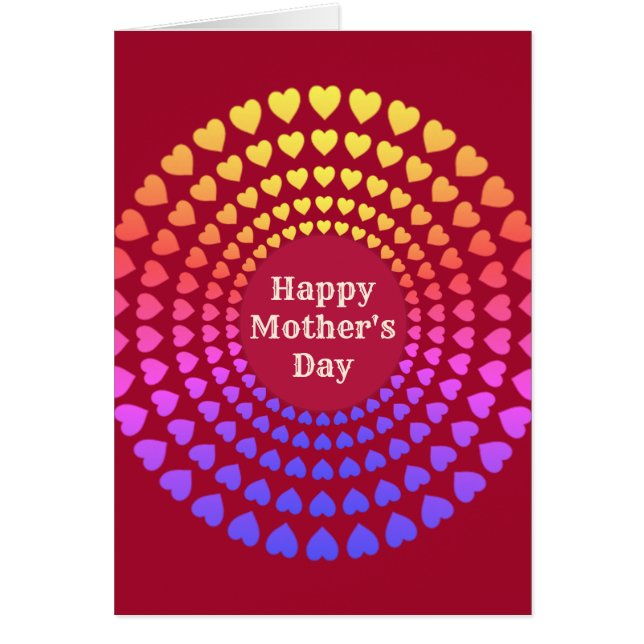 Moederdag Hart Cirkels (Voorkant)