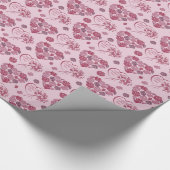 Moederdag Heart Bouquet Pattern Cadeaupapier (Hoek)