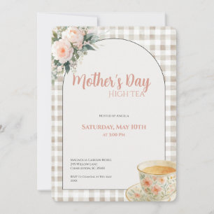 Moederdag High Tea Uitnodiging Bloemrijke Theepart