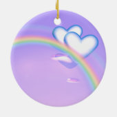 Moederdag hoog hart keramisch ornament (Achterkant)