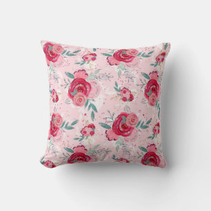 Moederdag Hot Pink Roos Kussen