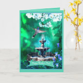 Moederdag Hummingbird in Sacred Garden Kaart (Gele Bloem)