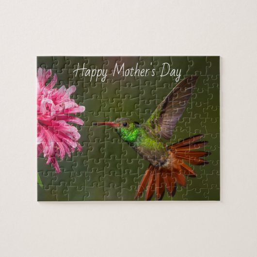 Moederdag Hummingbird puzzel Legpuzzel (Horizontaal)