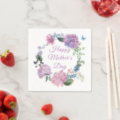 Moederdag Hydrangea Elegant Bloemen | FEESTDAGEN Servet (Insitu)