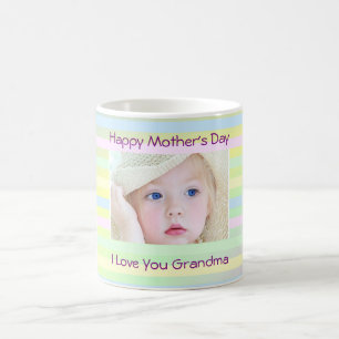 Moederdag "I Love You Grandma" Aangepaste foto, Koffiemok