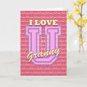 Moederdag: Ik hou van je oma Kaart (Gele Bloem)