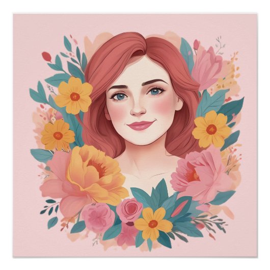 Moederdag Illustrator Perfect Poster (Voorkant)