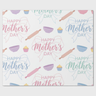 Moederdag Inpakpapier-Gelukkige Moederdag Inpakpap Cadeaupapier