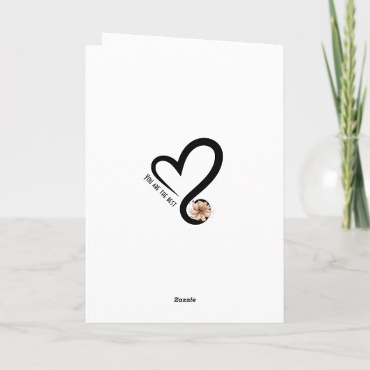 Moederdag Invitation - Dame met bruin Pet Bedankkaart (Achterkant)