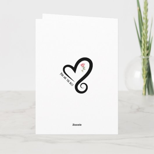 Moederdag Invitation - Dame met een donkere huid Bedankkaart (Achterkant)