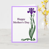 Moederdag Iris Kaart (Gele Bloem)