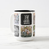 Moederdag is niet van toepassing, maar Vaderdag Fo Tweekleurige Koffiemok (Voorkant links)