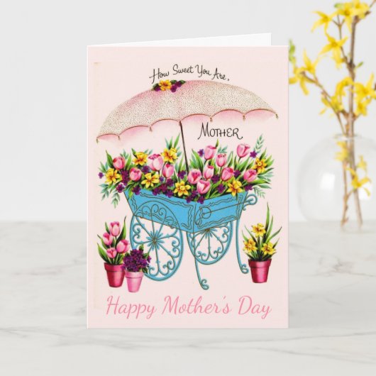 moederdag kaart (Gele Bloem)