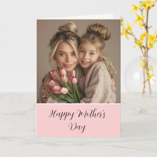 Moederdag kaart (Gele Bloem)