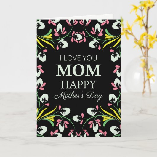 Moederdag kaart (Gele Bloem)