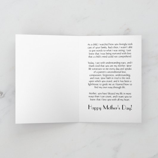 Moederdag kaart (Binnen)