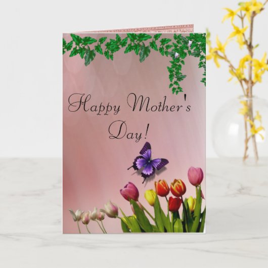 Moederdag kaart (Gele Bloem)