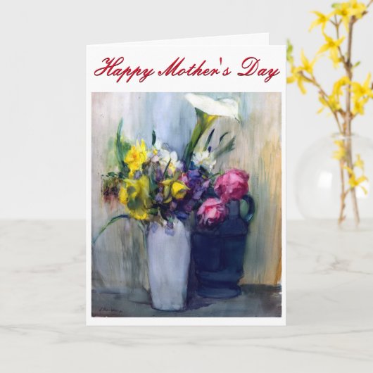 Moederdag kaart (Gele Bloem)