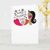 moederdag kaart (Gele Bloem)