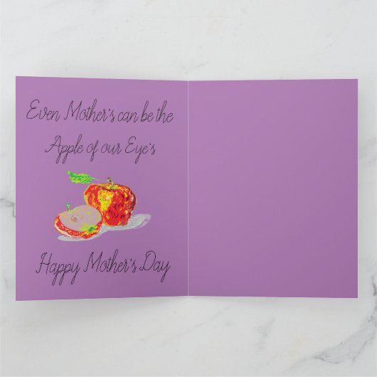 Moederdag Kaart / Apple van mijn oog (Binnen)