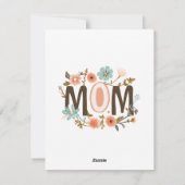 Moederdag kaart gedicht van dochter, Moederdag  (Achterkant)