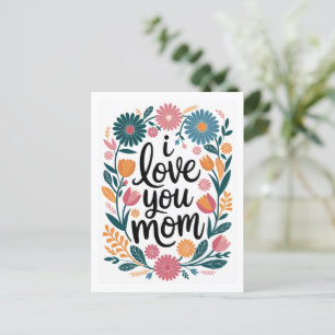 Moederdag kaart Gefeliciteerd met Moederdag Bloem
