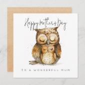 Moederdag Kaart, Happy Mothers Day (Voorkant / Achterkant)