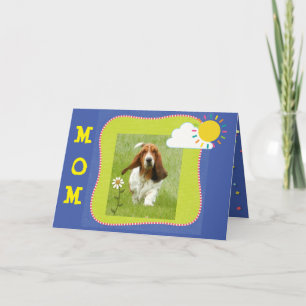 Moederdag Kaart met Basset Hound