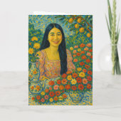 Moederdag kaart met bloemen (Achterkant)