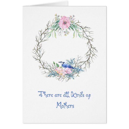 Moederdag Kaart met Blue Jay (Voorkant)