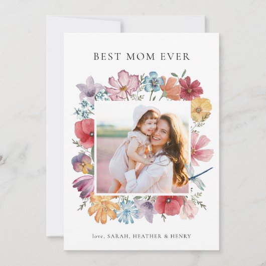 Moederdag kaart met foto (Voorkant)