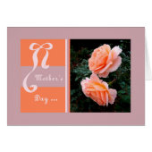 Moederdag Kaart met PerzikRozen (Voorkant Horizontaal)