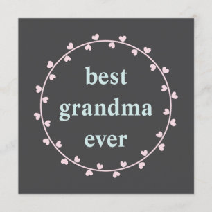 Moederdag kaart met roze harten voor oma