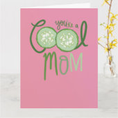 Moederdag kaart opgevouwen met koele tekst (Gele Bloem)