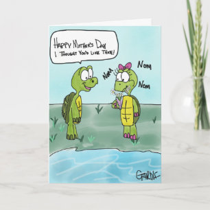 Moederdag Kaart Turtle houdt van zijn moeder