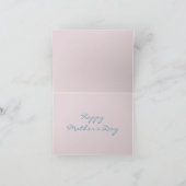 Moederdag Kaart uit familieroze en groene Floral (Binnen)